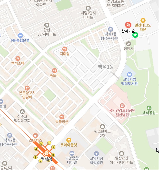 산하기술 지도